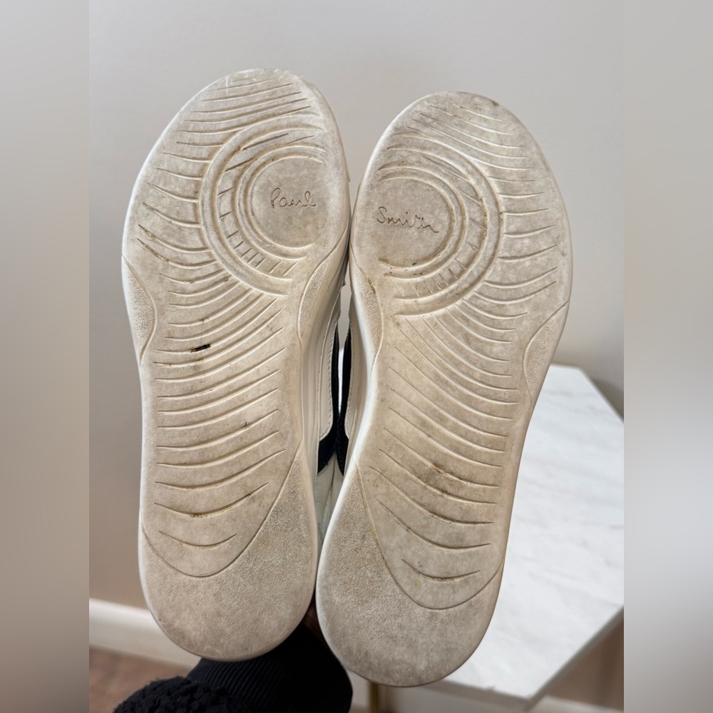 🔥Paul Smith White Leather Sneakers with Navy Accent Size 38 EUC🔥 - Picture 4 of 5